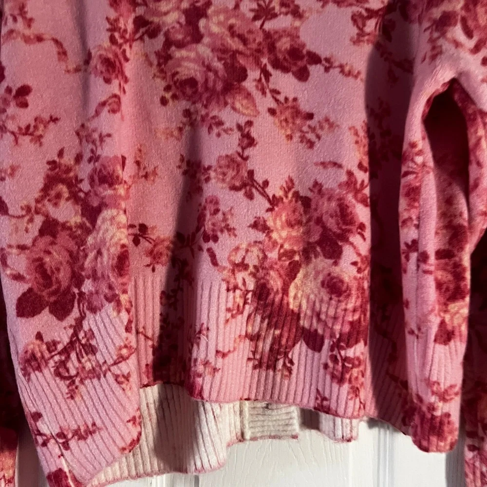 CeCe Women's Pink Floral Cardigan - Picture 12 of 15